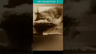 When Japan Sank Aircraft Carrier USS Yorktown CV-5 In 1942 #shorts