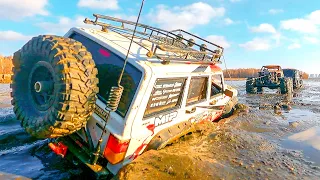 We Evacuate RC Cars Stuck in MUD with a Winch