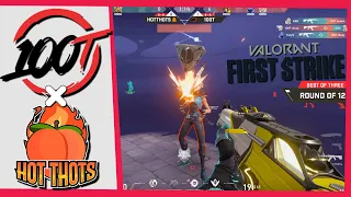 NEW 100T ROSTER FIRST GAME! 100T vs HotThots HIGHLIGHTS | First Strike - NSG Tournament - Qualifier