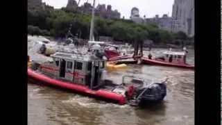 Helicopter Lands In NYC's Hudson River