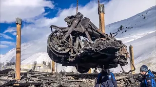 Mountain Motorcycle Museum Timmelsjoch/Austria burned out