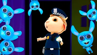 Cop vs Crazy Bunnies | New 3D Cartoon for Kids | Dolly and Friends Shorts