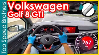 VW Golf 8 GTI (2021) AUTOBAHN POV TOP SPEED 🚀 #TopSpeedBrothers