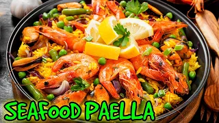 Authentic  SEAFOOD PAELLA Recipe 🥘🥘| Most delicious Seafood paella | Easy Spanish Paella Recipe