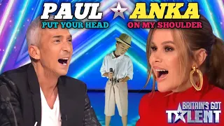 PAUL ANKA" PUT YOUR HEAD ON MY SHOULDER" Beautiful Cover 8 Years Old Performance Auditions _BGT 2024