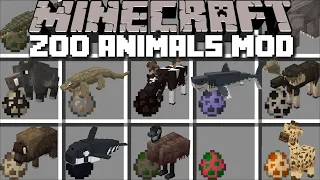 Minecraft TAME AND BUILD A ZOO WITH ANIMALS MOD / DANGEROUS PLUS CREATURES !! Minecraft Mods