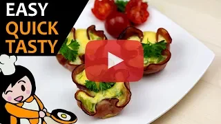 Ham and Eggs Muffins Recipe | How To Make Egg Muffins for Breakfast - Recipe Videos