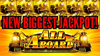 OMG! MY NEW BIGGEST JACKPOT HANDPAY on ALL ABOARD!