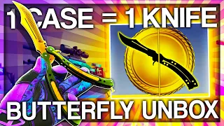 BUTTERFLY KNIFE LORE UNBOXING (MY LUCKIEST CASE EVER)