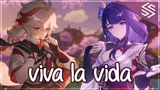 Nightcore - Viva La Vida (Switching Vocals) - (Lyrics)