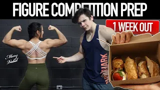 Following an IFBB FIGURE PRO'S 1 Week Out Diet & Training | 1,200 Calories + Back Workout