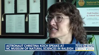 Astronaut Christina Koch speaks at NC Museum of Natural Sciences in Raleigh