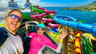 THRILLING Day Onboard Icon of the Seas! Largest Waterpark at Sea & Crown’s Edge Ropes Course!