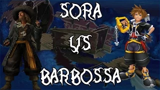 Sora vs Barbossa || Kingdom Hearts 2.5 HD Remix CRITICAL MODE
