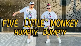 FIVE LITTLE MONKEY HUMPTY DUMPTY ( Dj Ronzkie Remix ) New TikTok 2024 l Dance workout