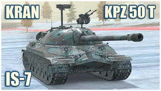 Kpz 50 t, IS-7 & Kranvagn • WoT Blitz Gameplay