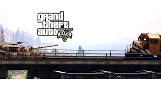 Эксперимент GTA5 Сможет ли танк остановить поезд!!!