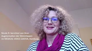 Nicole R. berichtet über Ihre Behandlung einer Rekurrensparese im MEDICAL VOICE CENTER, Hamburg