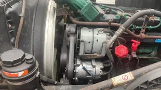 Problem with accessory drive on volvo truck with d12 engine