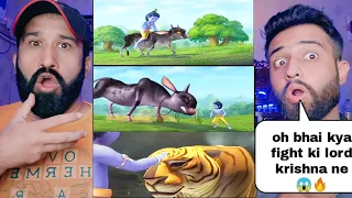 Little Krishna Episode 6 Part 2 | Lord Krishna Vs Bull Fight Scene |Pakistani Reaction|