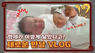 VLOG 새로운만남 /출산입원브이로그 / 제왕절개 / 입원실 / 형제