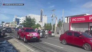 Robredo supporters in Cabanatuan participate in motorcade