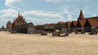 Nidzica in XV c. 3D visualization of the city and the castle
