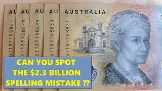 Spell Checker FAIL... 400 million notes misprinted [$50 Australia] 🎵