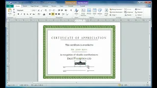 How to Make an Appreciation Certificate in Microsoft Publisher