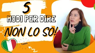 5 modi per dire Non lo so