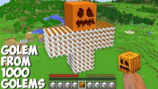 What if you SPAWN A GOLEM OF 1000 GOLEMS in Minecraft ? GOLEM FROM GOLEMS !