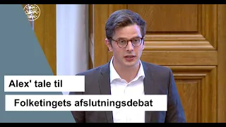 Alex' tale til Folketingets afslutningsdebat 2021