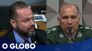 Senador chora ao atacar militar na CPI de 8 de janeiro: 'Covarde que presta continência a comunista'