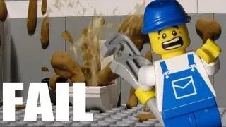 Lego Toilet Fail - Toilet Disaster