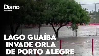 Lago Guaíba transborda e invade orla de Porto Alegre e deixa cidade em estado de alerta