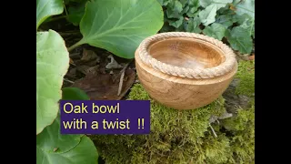 Woodturning - a Rope edge bowl