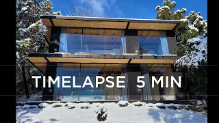 TIME LAPSE: House construction in the forest in 5 MINUTES.