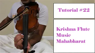 Krishna flute music Violin tutorial