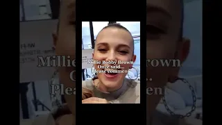 Millie Bobby Brown once comment so I can put ur comment in my next vid! | #shorts #milliebobbybrown