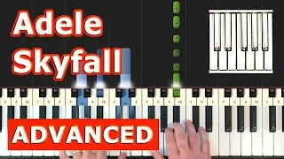 Adele - Skyfall - Piano Tutorial Easy (James Bond) - Sheet Music (Synthesia)