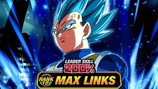 NOT GREAT! LEVEL 10 LINKS 100% BERSERK CONTROLLED BLUE VEGETA! (DBZ: Dokkan Battle)