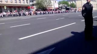 Перекрытие дороги в Москве для порада