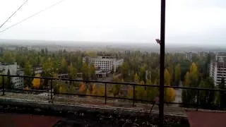 Город Припять с Крыши 16-ти этажки  Pripyat from the roof of 16 storey apartment buildings