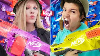 Ultimate NERF Bunker Challenge! (Boy vs Girl)