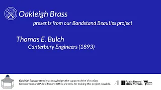 Canterbury Engineers: a march by Thomas Bulch