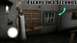 Escape in 2 Seconds form Granny House : Game Definition Scary Granny game Secret Trick Horror ग्रैनी