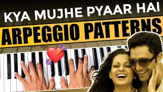 Piano Arpeggio Pattern: Kya Mujhe Pyaar hai - KK Sir - How to play arpeggio on piano - Hindi