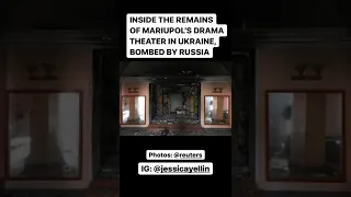 Inside the Remains of Mariupol's Drama Theater in Ukraine, Bombed by Russia #shorts