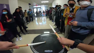 Independence HS Drumline State Send Off Snare Cam 2/15