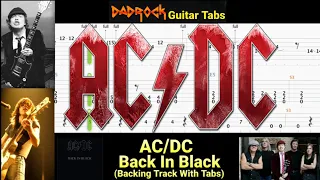 Back In Black - AC/DC - Guitar + Bass Backing Track With TABS